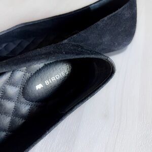 BIRDIES ‘The Goldfinch’ women’s suede ballet flat sz. 8 black